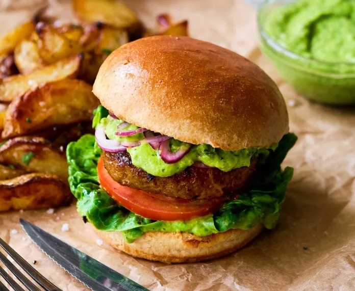 Nöt & Grönt-hamburgare från Axfoods varumärke Garant