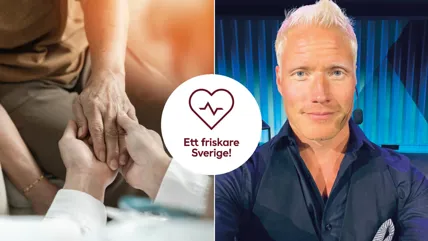 Axfoodakademins Joey Schults  står på en scen