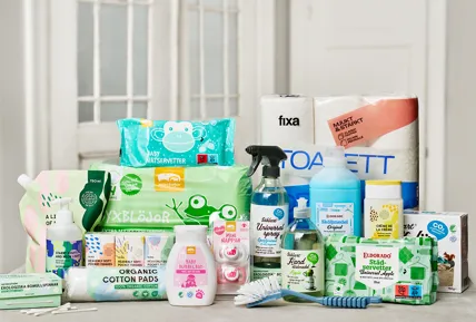 Hygien- och städartiklar från Axfoods egna märkesvaror