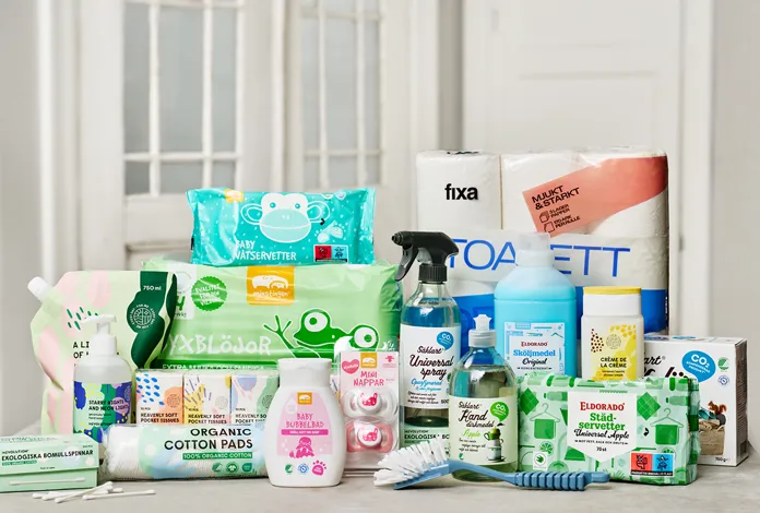 Hygien- och städartiklar från Axfoods egna märkesvaror